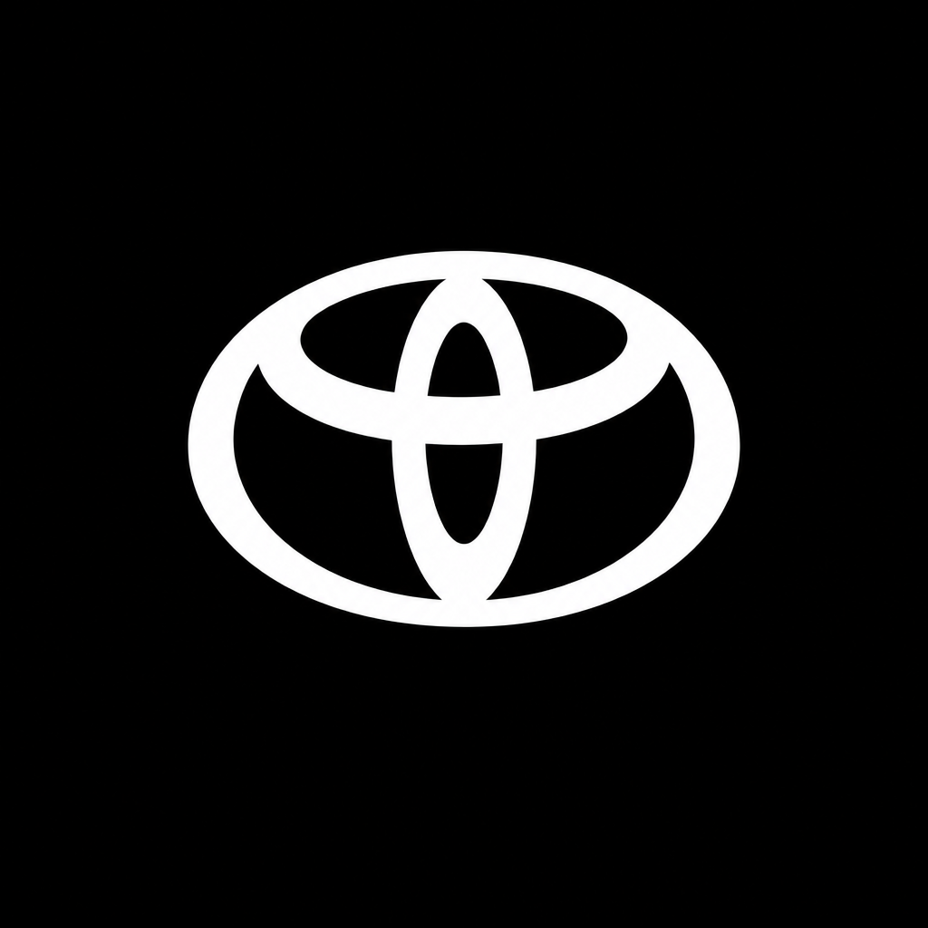 Toyota logo concept on a black background