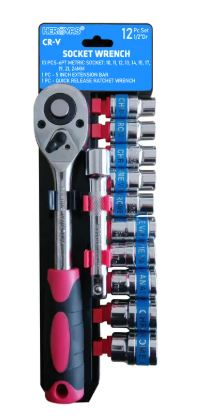 1/2 Wrench and Socket Set 12Pcs